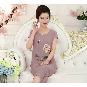 Bộ Trung Niên Thời Thượng Hoa Sen Siêu Đẹp Cho Mẹ TN11