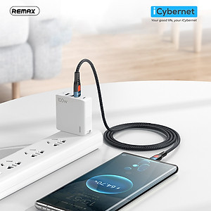 Cáp sạc siêu nhanh công suất tối đa 100W chuẩn PD Remax Lesu Pro typeC to typeC RC-187c - Hàng chính hãng