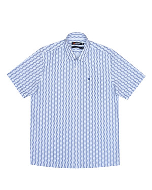 Áo sơ mi nam tay ngắn form suông vạt ngang Khatoco A1MN468T2-CNIN270-2412-N