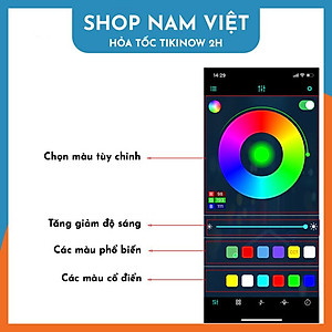 Dây Led Sao Băng RGB Hiệu Ứng Thác Nước, Điều Khiển Bằng Điện Thoại - Trang Trí Ngoài Trời Giáng Sinh, Năm Mới