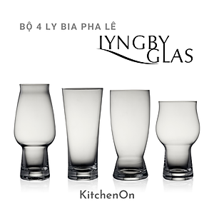 Bộ 4 ly bia pha lê Lyngby Glas Đan Mạch
