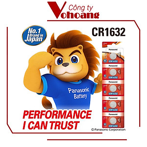 Vỉ 5 Viên Pin CR1632 ( CR 1632/5BE x 1 Vỉ ) Panasonic Lithium 3 V - Hàng Chính Hãng