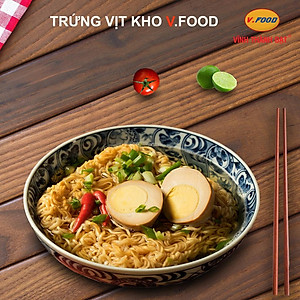 Trứng vịt kho gói {2 quả}, đạt tiêu chuẩn an toàn thực phẩm Việt Nam, không có chất bảo quản và phẩm màu