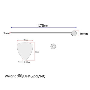 Sunnimix 1 Glockenspiel Đàn Xylophone Đập Nhựa Cứng Nhám Đầu Cái Vồ Gậy Be