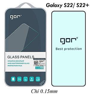 Kính Cường Lực Gor cho Samsung Galaxy S22/ Galaxy S22 Plus Full Màn, Viền Đen Cao Cấp, Hãng Gor (Fullbox) - Hàng nhập khẩu