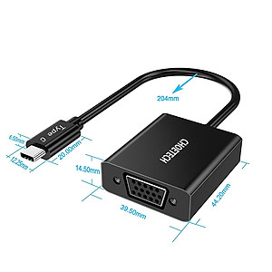 Hub Adapter Chuyển Đổi Cổng USB Type C To VGA CHOETECH HUB-V01 1080P 60Hz - Hàng Chính Hãng