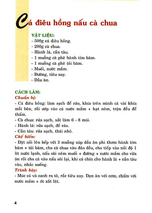 Sách Thực Đơn Nấu Ăn Gia Đình (Tập 1)