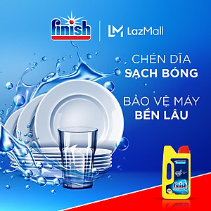 Bột Rửa Chén Bát Hương Chanh Finish Classic Power Powder Lemon Sparkle chai 1 kg