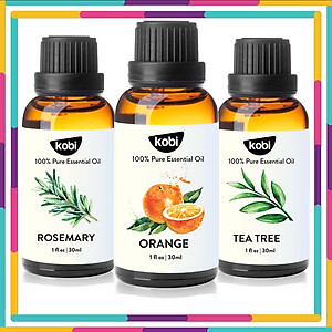 Combo 3 Tinh Dầu Xông Phòng Kobi: Tinh Dầu Hương Thảo (30ml) + Tinh Dầu Cam Ngọt (30ml) + Tinh Dầu Tràm Trà (30ml) - Tinh Dầu Thiên Nhiên Nguyên Chất, Tốt Cho Bé Sơ Sinh, Giúp Giữ Ấm Cơ Thể, Phòng Ngừa Bệnh Hô Hấp Hiệu Quả