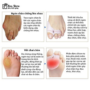 Cặp silicon ngón chân cái, nẹp silicon, bảo vệ chân. chống biến dạng khớp #sil 85
