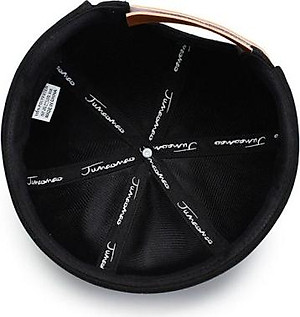 Mũ tròn Miki màu trơn phong cách cổ điển độc đáo – thêu chữ kiểu dáng đơn giản