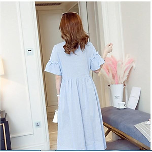 ĐẦM BẦU CÔNG SỞ CỔ TRỤ THÊU (sau sanh có nút cho bé bú )