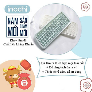 Khay làm đá có kèm hộp đựng và nắp khử mùi, tủ lạnh đủ loại viên tròn kari inochi