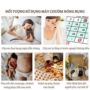 Máy Massage Làm Ấm Bụng, Đai Đeo Giảm Đau Bụng Kinh Nguyệt, Làm Ấm Tử Cung Cho Phụ Nữ Đến Kì 3 CHẾ ĐỘ