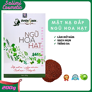 Mặt Nạ Đắp NGŨ HOA HẠT 200g Quyên Lara - Giúp Mờ Nám, Sạch Mụn, Tàn Nhang, Trắng Da, Cân Bằng Độ Ẩm Cho Da, Làm Mát Da, Chống Dị Ứng