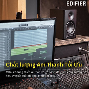 Loa kiểm âm Edifier MR4 Xử lý tín hiệu số Đầu vào TRS balance - Hàng chính hãng