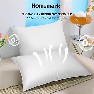 Ruột Gối Microfiber Lông Vũ Nhân Tạo Homemark - Siêu Mềm, Chống Xẹp, Thoáng Khí, Kháng Khuẩn
