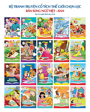 COMBO 20 TRUYỆN TRANH CỔ TÍCH VIỆT NAM SONG NGỮ VIỆT-ANH CHO BÉ