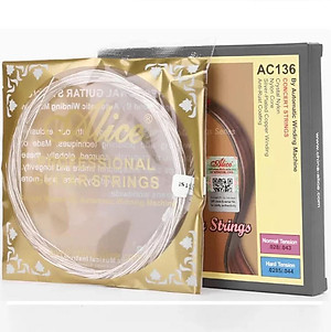 Dây Đàn Guitar Classic Alice AC136-N Nylon Core Silver Plated Copper Normal Tension Cho Guitar Cổ Điển