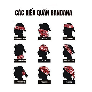 Bộ sưu tập khăn vuông cotton bandana turban XO Vintage BDN01 54x54cm - BDN01.8 Xanh đen