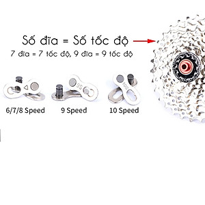 3 Bộ Khóa Nối Mắt Xích Xe Đạp Master Link 6/7/8S - 9S - 10S Mai Lee