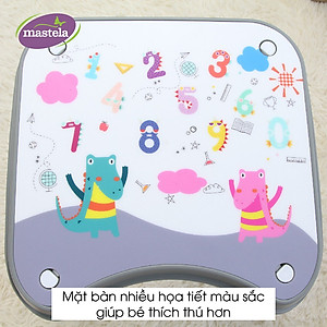 Ghế ăn dặm đa năng 3 in 1 cho bé Mastela 1016 - ghế ăn cao, ghế ăn thấp, bàn ghế tập vẽ thông minh cho bé từ 6 tháng