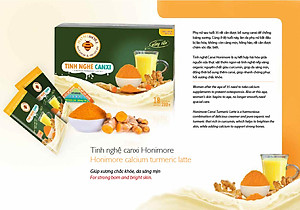 Tinh Nghệ Canxi Honimore (160g) 3 trong 1 - 10 gói Thơm ngon, dễ uống
