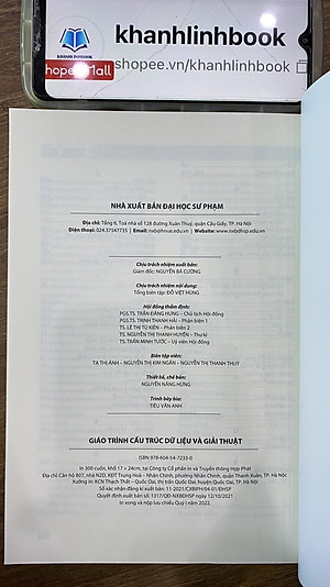 Sách - Giáo trình cấu trúc dữ liệu và giải thuật