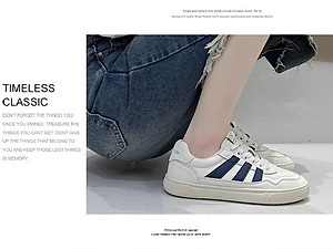 Giày thể thao nữ phong cách cá tính, thoáng khí, đế cao su đúc, chống trơn trượt hạn chế mòn  - gnu2061