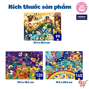 Đồ Chơi Xếp Hình Puzzle Mideer - Level 5 (03 tranh 99 - 120 và 140 mảnh ghép) - Dành cho bé từ 4 tuổi