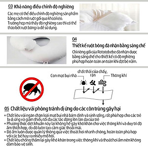 Gối chống trào ngược Rototo bebe nhập khẩu chất liệu cotton mềm mại khắc phục tình trạng trào ngược sơ sinh