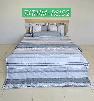 Bộ Ga TC Tatana Silver 4 Món Cao Cấp, Chất Vải Mềm Mịn Thoáng Mát - Màu ngẫu nhiên