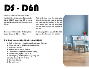 Đèn diệt côn trùng, đèn diệt muỗi gia đình Đại Sinh DS-D6N