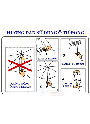 Ô Dù Tự Động Nhật - Hàng 10 nan cứng cáp 