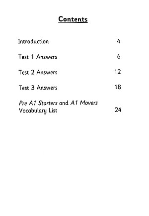 A1 Movers 3 Answer Booklet: Authentic Examination Papers