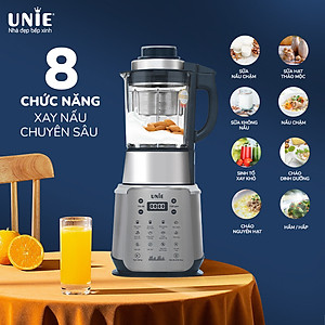 Máy Làm Sữa Hạt Unie V9S Chống Trào Sữa Gồm 8 Chức Năng Nấu Tự Động Vệ Sinh Máy 1.75L Công Suất 1000 W - Hàng Chính Hãng