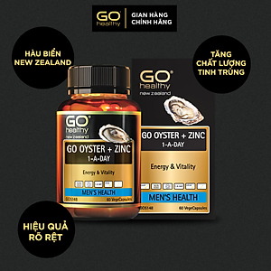 GO OYSTER + ZINC 1-A-DAY 60 VIÊN - Tinh chất hàu nhập khẩu chính hãng GO Healthy New Zealand