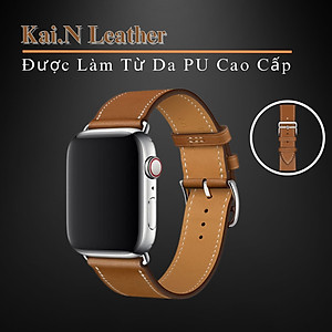 Dây Da Classic Sang Chảnh Kai.N Leather Dành Cho Apple Watch Series 1,2,3,4,5,6,7,SE - Hàng Chính Hãng