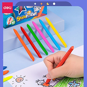 Bộ Bút Sáp Màu Hữu Cơ Cho Bé Tập Vẽ Tranh Tô Màu Deli - Không Phai Màu An Toàn Cho Trẻ Không Dính Tay - Phù Hợp Mĩ Thuật Học Sinh