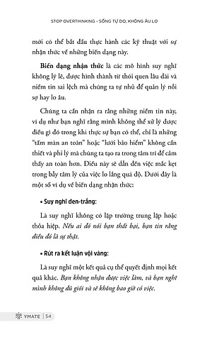 Sách Stop Overthinking - Sống Tự Do, Không Âu Lo - 7 Bước Loại Bỏ Suy Nghĩ Tiêu Cực Và Bắt Đầu Suy Nghĩ Tích Cực