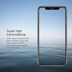 Miếng dán kính cường lực Nillkin cho iPhone XS MAX / iPhone 11 Pro Max (9H, chống vân tay, mỏng 0.3mm) - Hàng chính hãng