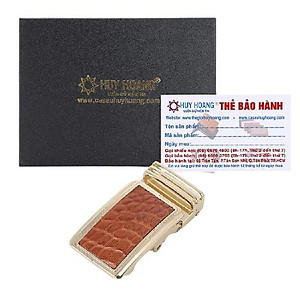 Đầu khóa da cá sấu Huy Hoàng 3,5P đầu vàng màu đen, nâu đất, vàng bò, nâu đỏ HT9213-14-15-16