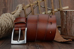 Thắt Lưng Da Bò Chính hãng COWATHER XF018 Nâu Vàng