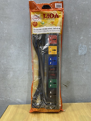 Ổ cắm LiOA 6 lỗ 3 chấu 6D52N dây dài 5m