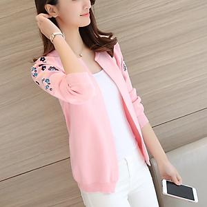 Áo Len Nữ Kiểu Khoác Cardigan Thời Trang Korea Thu Đông Họa Tiết Hoa Thêu ALNO20 MayHomes 