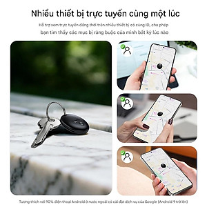 Định vị GPS Hoco E93A cho Android định vị toàn cầu không giới hạn khoảng cách, chống thất lạc đồ vật, sử dụng Google Find My Network - Hàng chính hãng