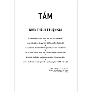 Sách Tư duy phản biện - Để không bị thao túng tâm lý