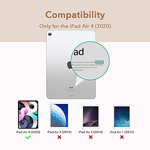 Bao da cho iPad Air 4 2020 10.9 Inch ESR Rebound Pencil Case (Có khe cắm bút Apple Pencil) - Hàng Nhập Khẩu 