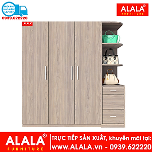 Tủ quần áo ALALA229 gỗ HMR chống nước - www.ALALA.vn - 0939.622220