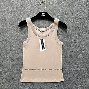 Áo sát nách, áo 3 lỗ nữ Hiền Trần BOUTIQUE form ôm không đệm ngực, chất cotton tăm lụa mềm mại, co giãn tốt- AH02